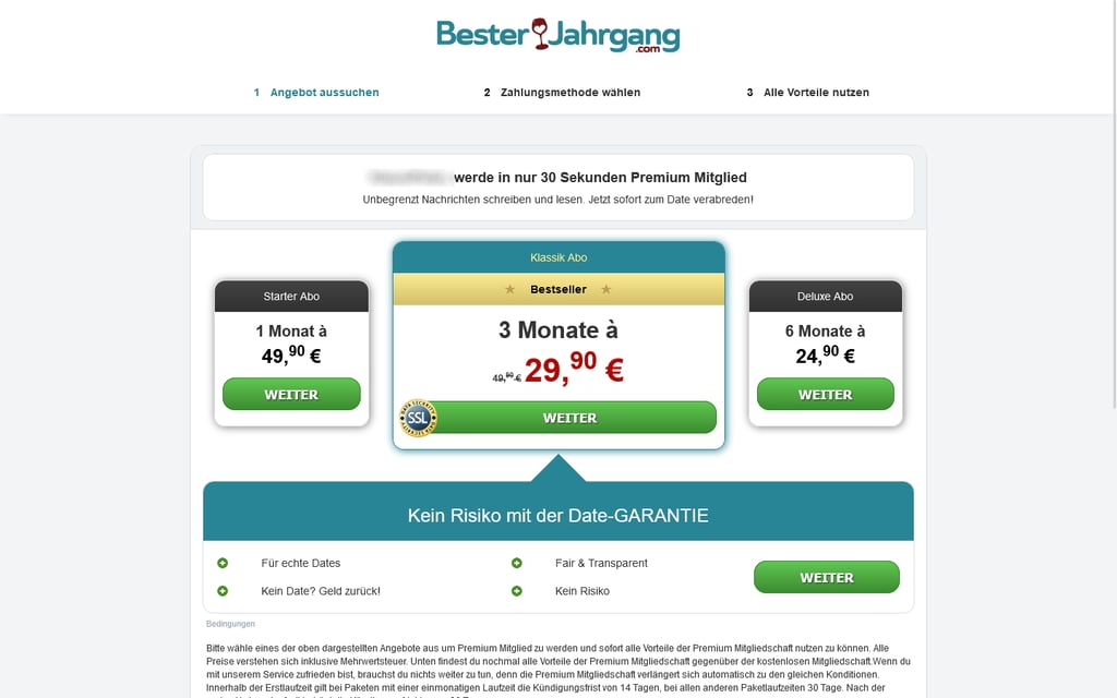 BesterJahrgang.com Kosten