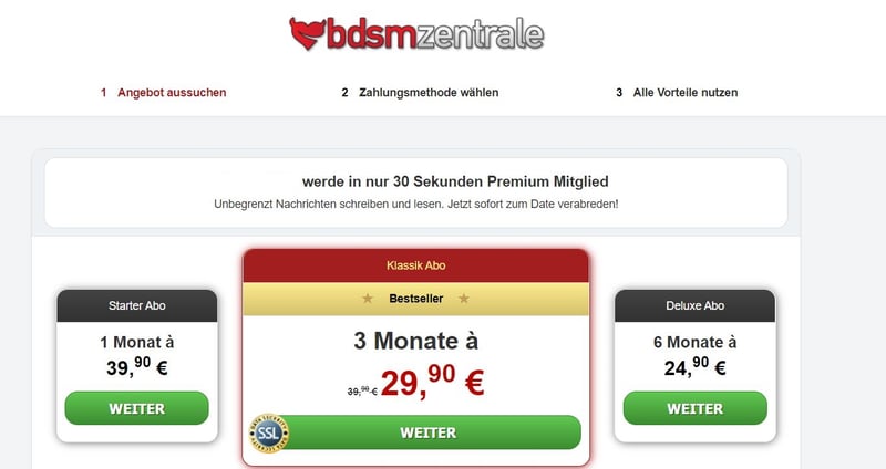 BDSMZentrale.com Kosten