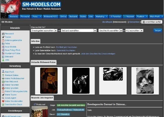 Der Mitgliederbereich von SM-MODELS.com