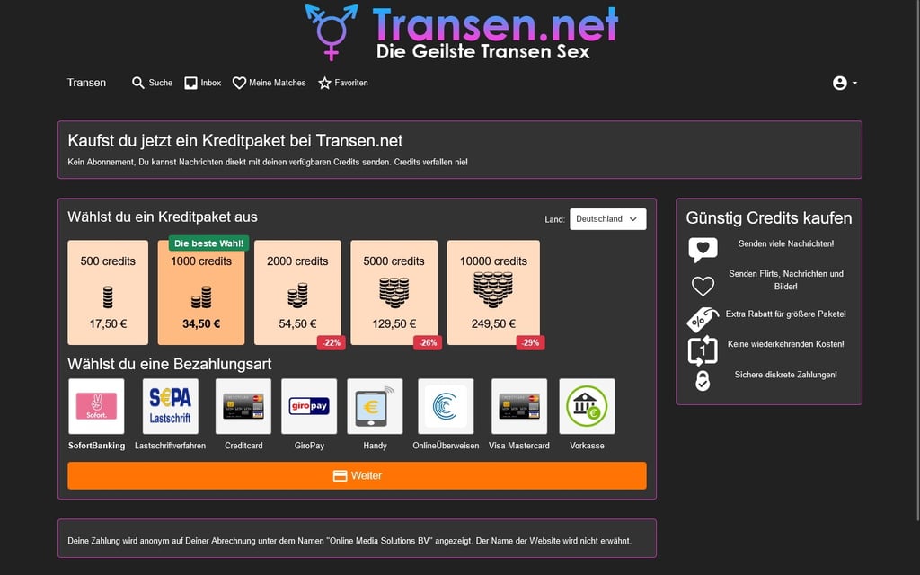 Transen.net Kosten