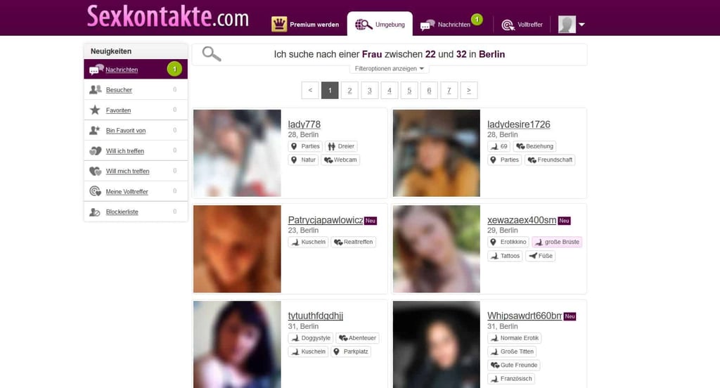Testbericht - sexkontakte.com Mitgliederbereich