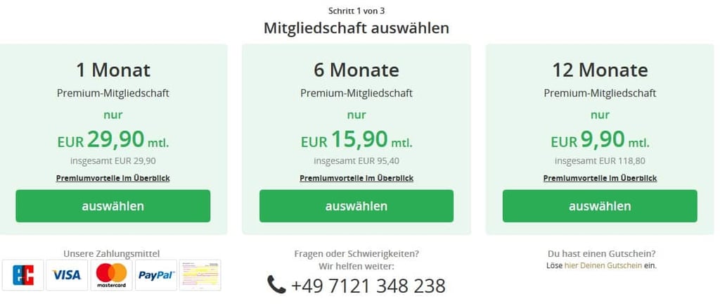 Die Preise von Seikeinfrosch.de