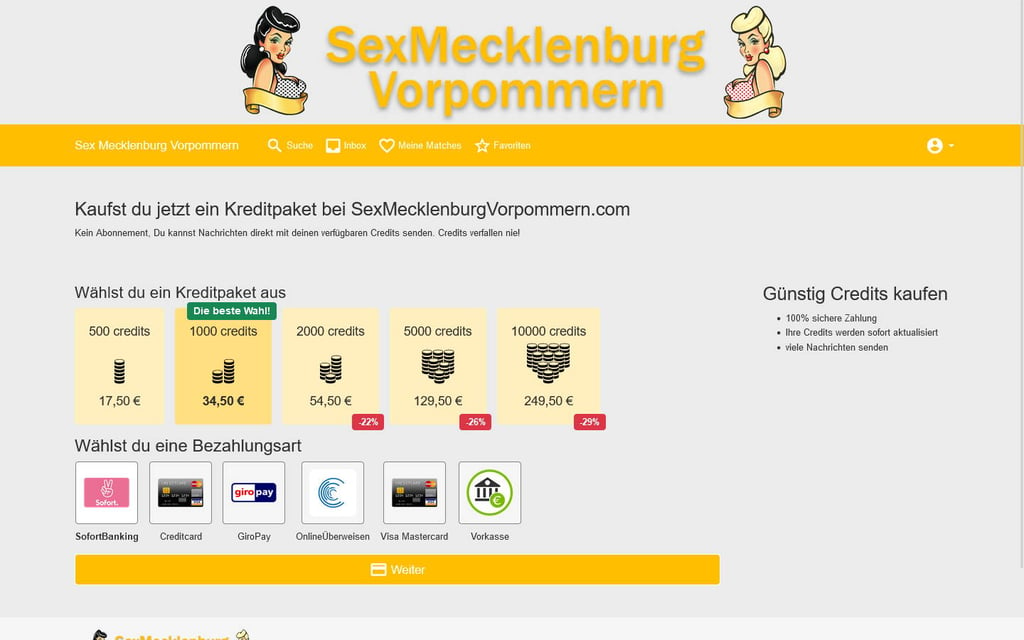 SexMecklenburgVorpommern.com Kosten