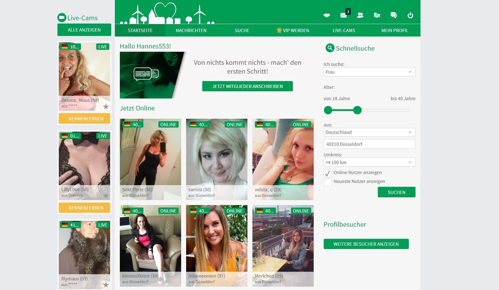 Testbericht - dorfdates69.com Mitgliederbereich