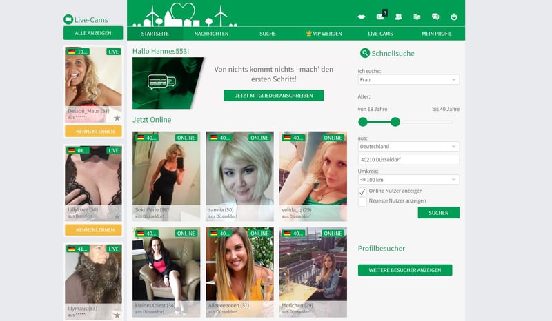 Testbericht - dorfdates69.com Mitgliederbereich