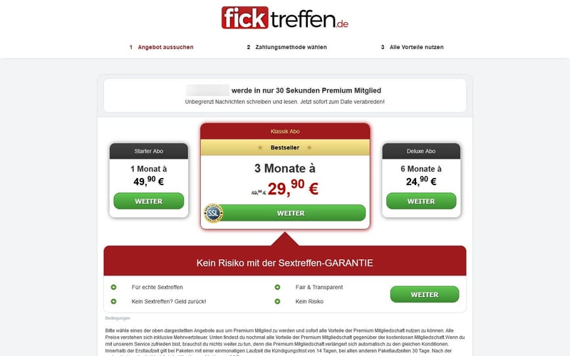 Ficktreffen.de Kosten