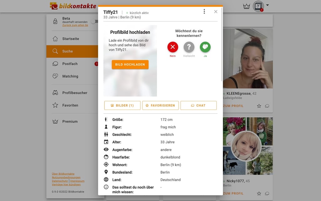 BildKontakte.de Profilinformationen 1