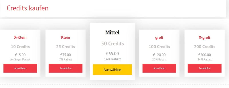 schlampeplatz.com - Kosten Credits