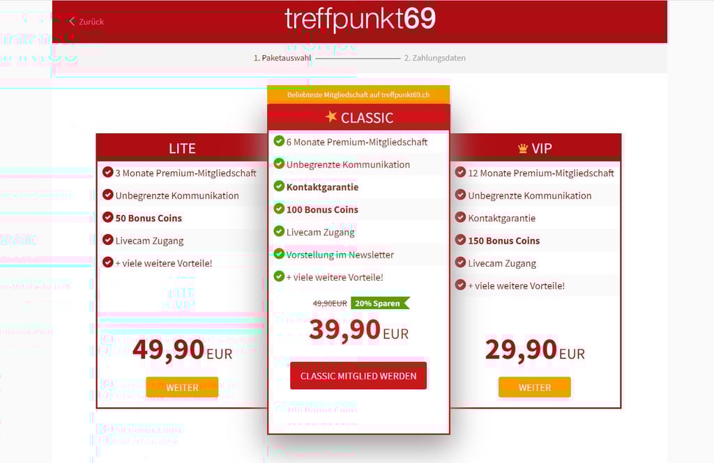 Testbericht - treffpunkt69.ch Kosten