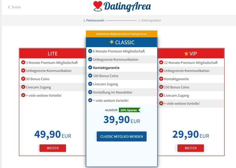 Testbericht - webdate.de Kosten