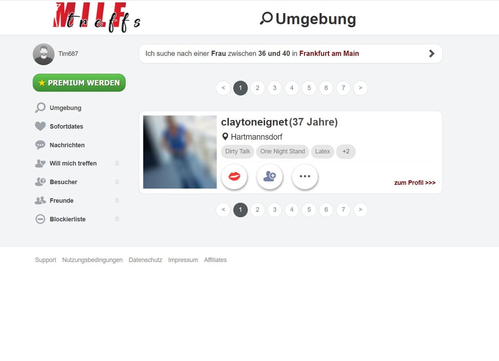 Testbericht - milf-treffs.com Mitgliederbereich