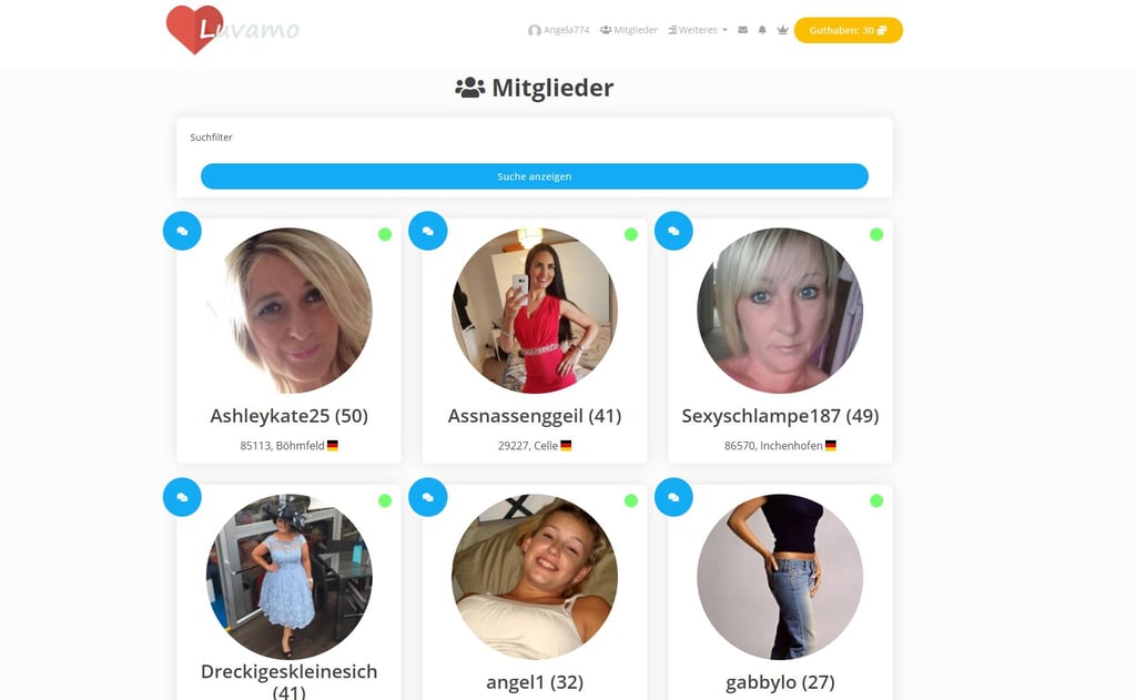 Testbericht - luvamo.de Mitgliederbereich