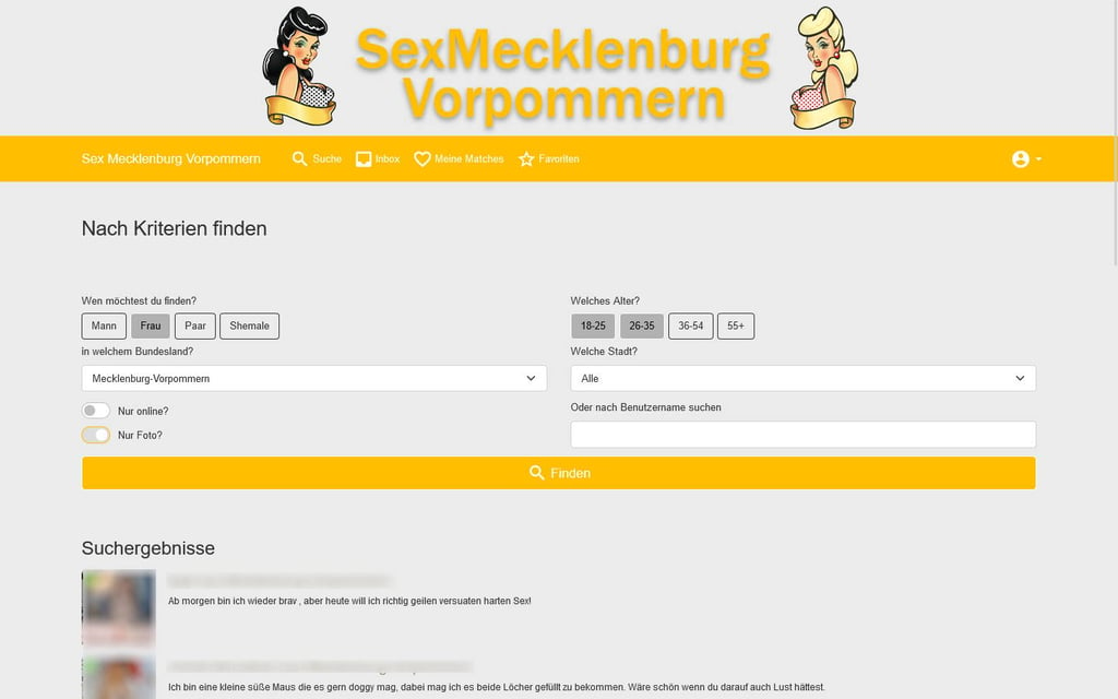 SexMecklenburgVorpommern.com Mitgliederbereich