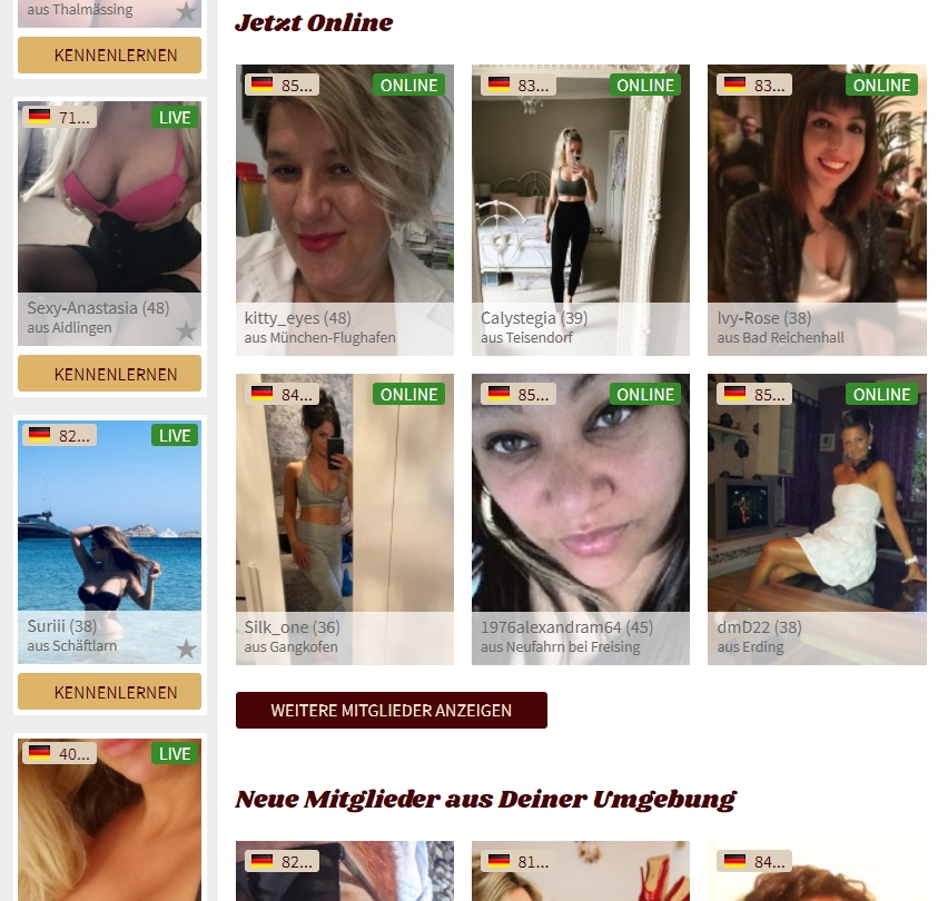 ReifeFrauen.online Mitgliederbereich