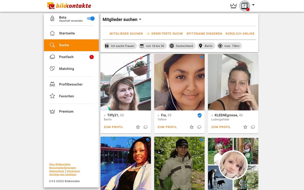 BildKontakte.de Mitgliederbereich