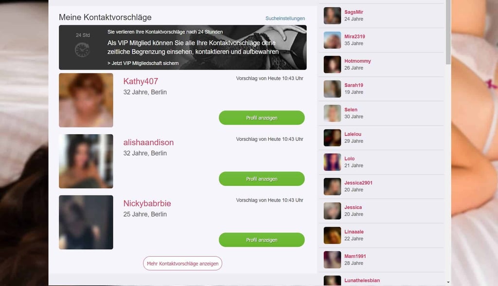 Testbericht - chatkontakte.com Mitgliederbereich