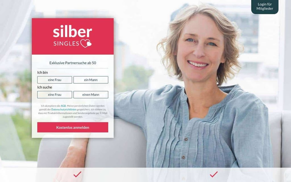 Die Anmeldung auf SilberSingles