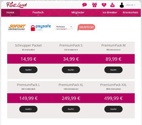 flirtland.net - Kosten