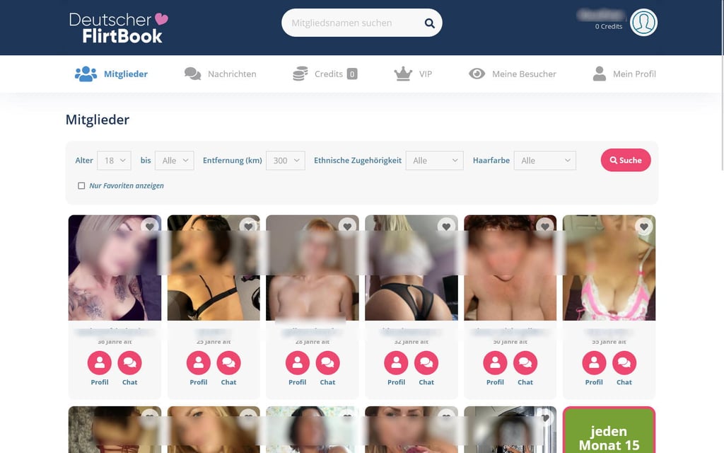 DeutscherFlirtBook.com Mitgliederbereich