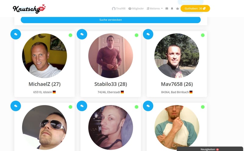 Testbericht - knutschy.com Mitgliederbereich