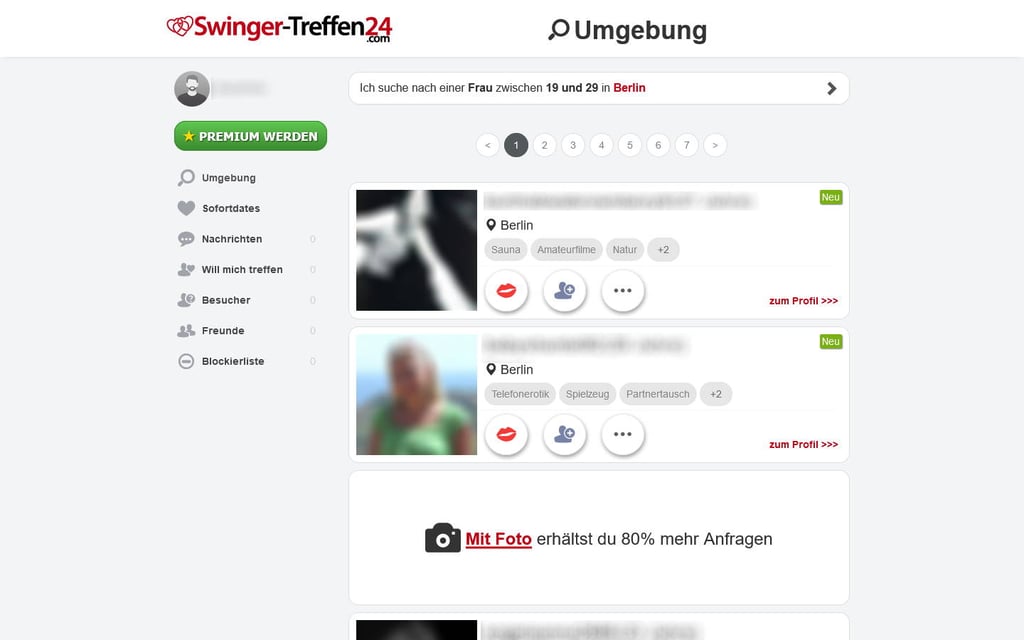 Swinger-Treffen24.com Mitgliederbereich