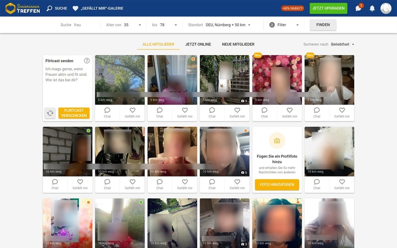 SeniorinnenTreffen.com Mitgliederbereich