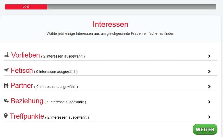 Ein Profil auf HeisseFlirts.online erstellen