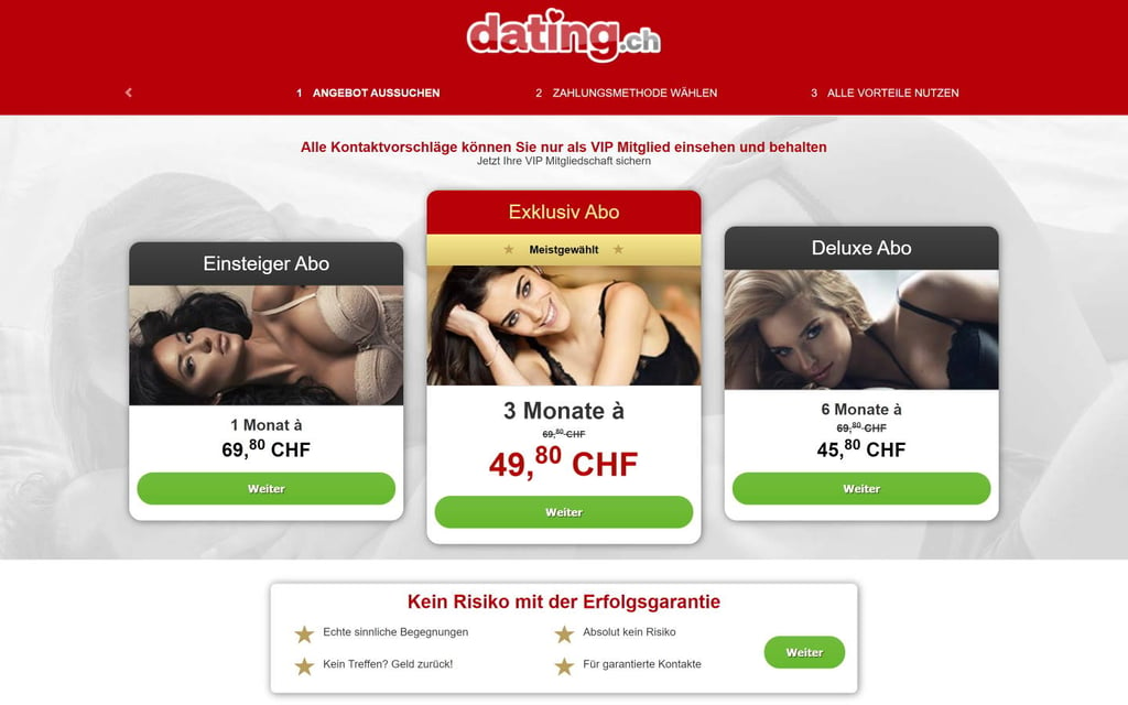 Dating.ch Kosten