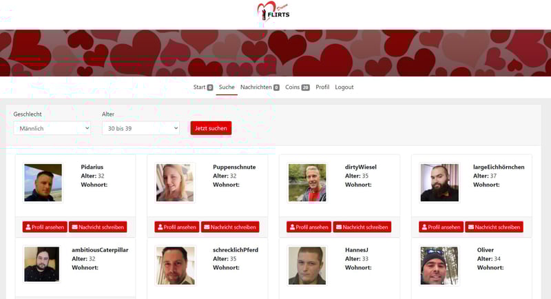 Testbericht - dreamflirts.de Mitgliederbereich